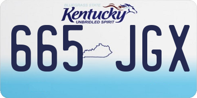 KY license plate 665JGX