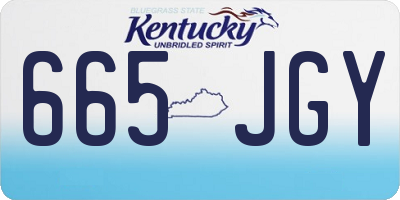 KY license plate 665JGY