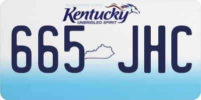KY license plate 665JHC