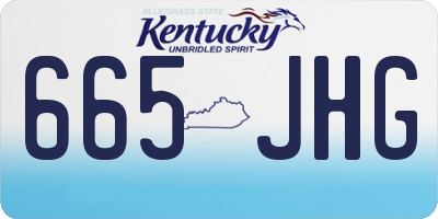 KY license plate 665JHG