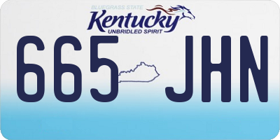 KY license plate 665JHN