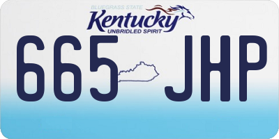 KY license plate 665JHP