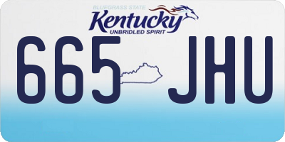 KY license plate 665JHU