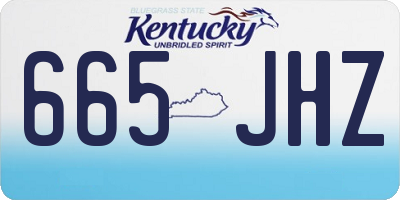 KY license plate 665JHZ
