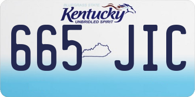 KY license plate 665JIC