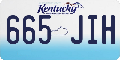 KY license plate 665JIH