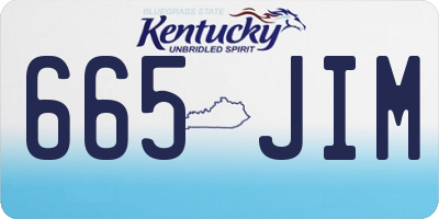 KY license plate 665JIM