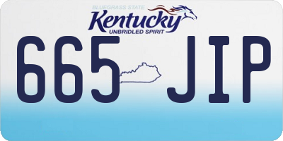 KY license plate 665JIP