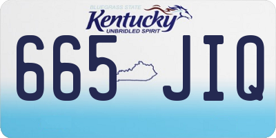 KY license plate 665JIQ