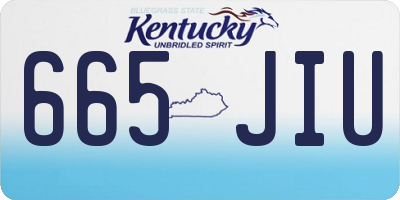 KY license plate 665JIU