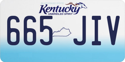 KY license plate 665JIV