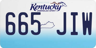 KY license plate 665JIW