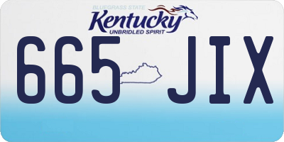 KY license plate 665JIX