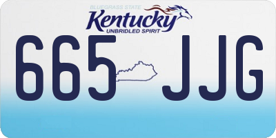 KY license plate 665JJG