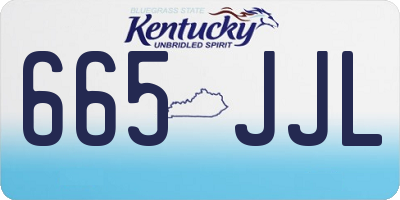 KY license plate 665JJL
