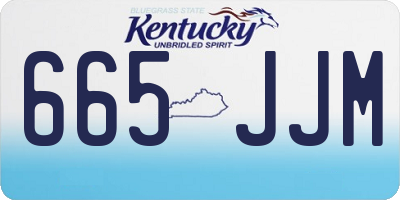 KY license plate 665JJM