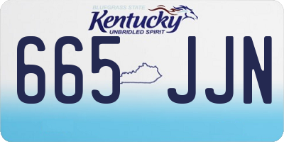 KY license plate 665JJN
