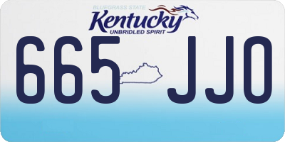 KY license plate 665JJO