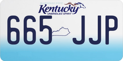 KY license plate 665JJP