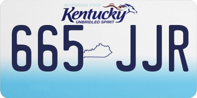 KY license plate 665JJR