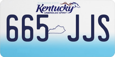 KY license plate 665JJS