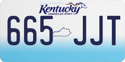 KY license plate 665JJT