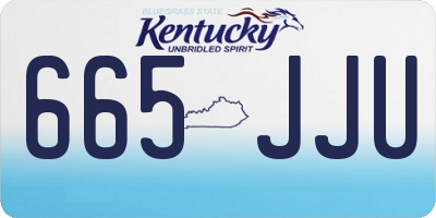 KY license plate 665JJU