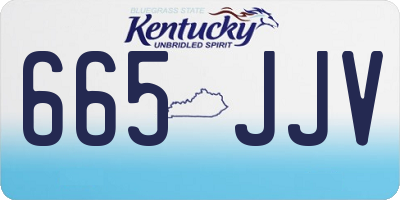 KY license plate 665JJV