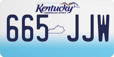 KY license plate 665JJW