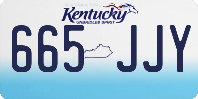 KY license plate 665JJY
