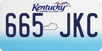 KY license plate 665JKC