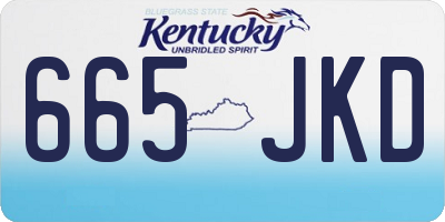 KY license plate 665JKD