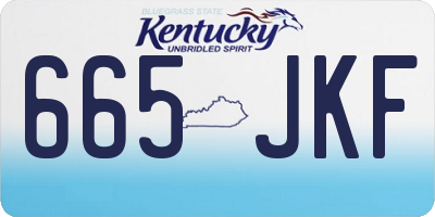 KY license plate 665JKF