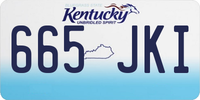 KY license plate 665JKI