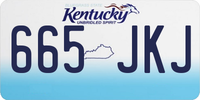 KY license plate 665JKJ