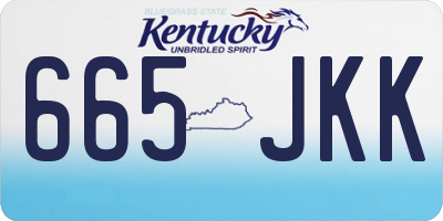 KY license plate 665JKK