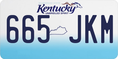 KY license plate 665JKM