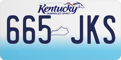 KY license plate 665JKS