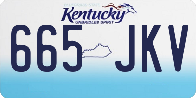 KY license plate 665JKV