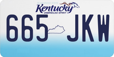 KY license plate 665JKW