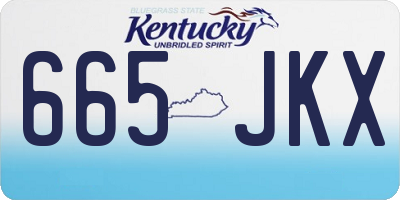 KY license plate 665JKX