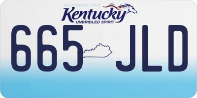 KY license plate 665JLD