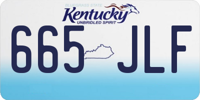 KY license plate 665JLF