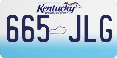 KY license plate 665JLG