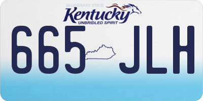 KY license plate 665JLH