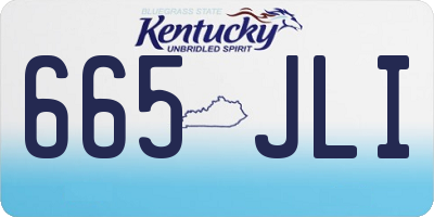 KY license plate 665JLI