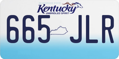 KY license plate 665JLR