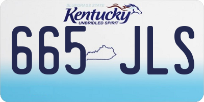 KY license plate 665JLS