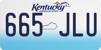 KY license plate 665JLU