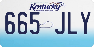 KY license plate 665JLY